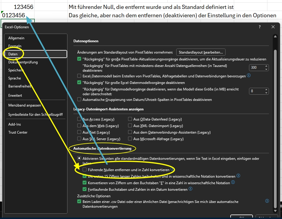 excel fuehrende null